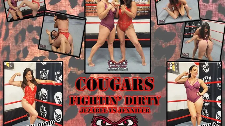 1358-Cougars Fightin' Dirty - Lingerie Wrestling