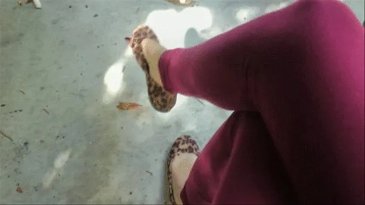 Leopard Print Flats Outdoors