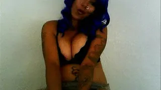 Blue Hair Pussy Play