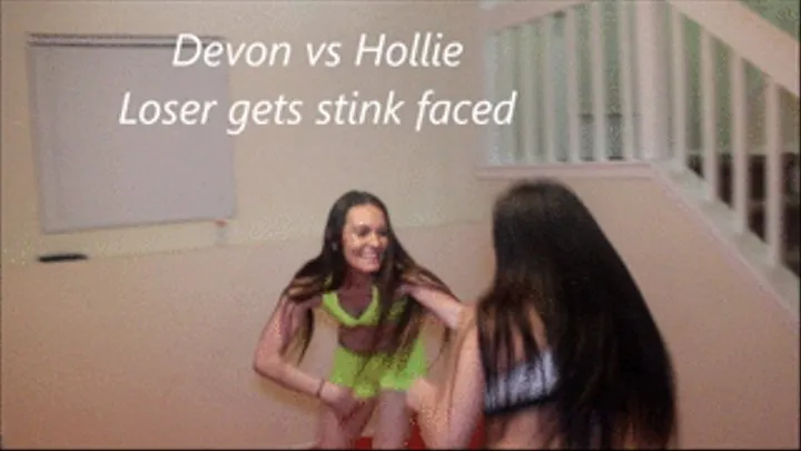 Hollie vs Devon Stink Face