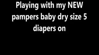 Masturbating my new pampers baby dry size 5 diapers