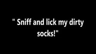 Sniff and lick my socks you loser!