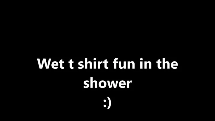 Wet t shirt fun in the shower