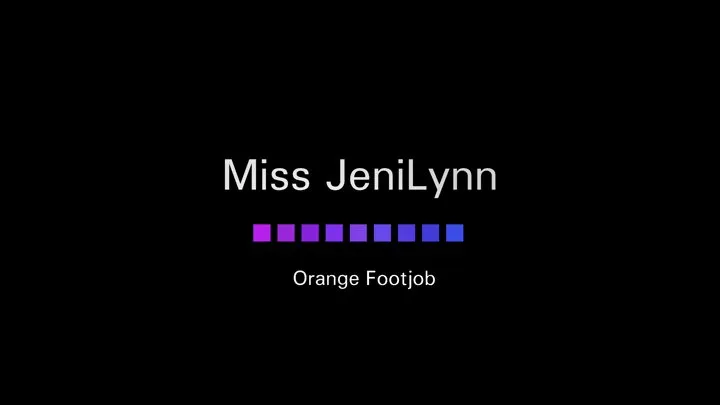 JeniLynn Orange Nail Footjob