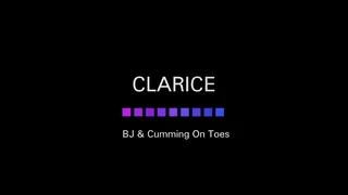 Clarice BJ and Cum on Toes