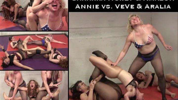 Dirty Tactics 2-on-2! Saharra Huxly & Amazon Annie vs VeVe Lane & Aralia