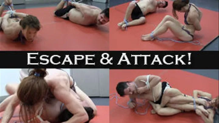 Bondage Wrestling: Escape and Attack! VeVe vs Jason.