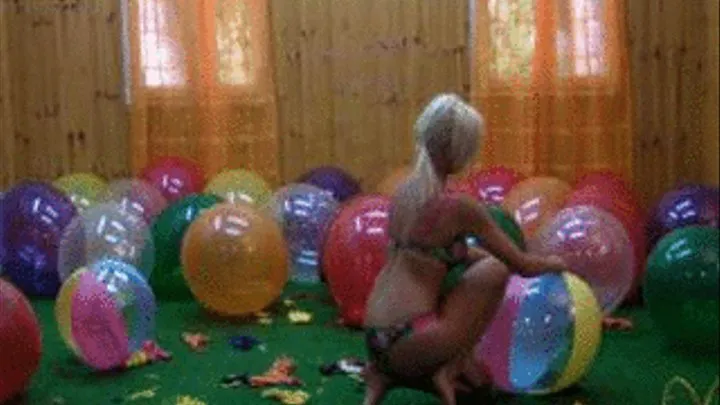 beachballs blow and bounce to pop II