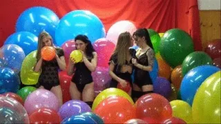 4 HOT GIRLS MULTIPLE BLOW TO POP