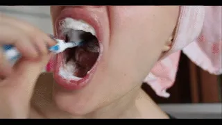 Cleaning my teeth