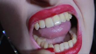 RED NAILS ON MY SEXY TEETH..