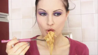 SWALLOWING SPAGHETTI