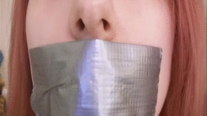 PUMPING LIPS ON SILVER TAPE