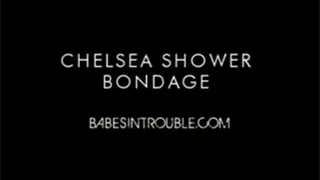 Chelsea Montgomery Shower Bondage featuring Frank The Tank