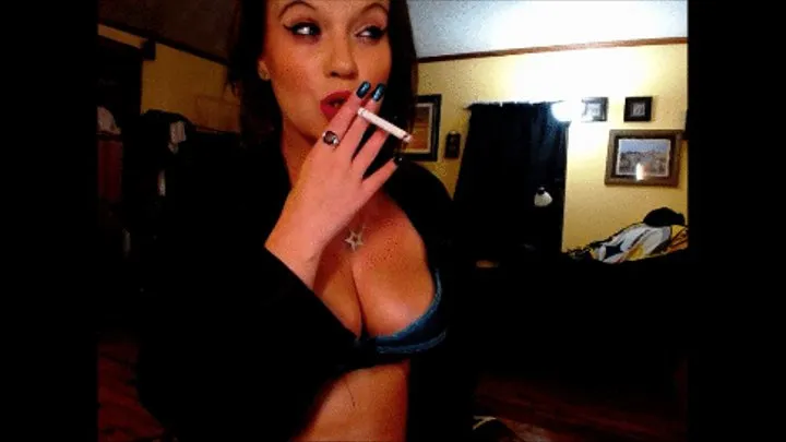 Bra and robe Belle smoking clip