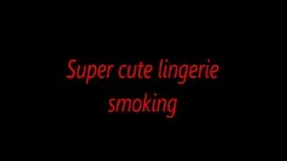 Super cute lingerie smoking