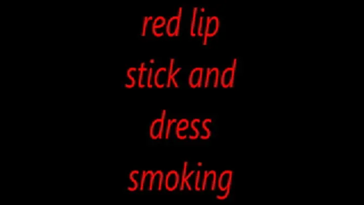 red lip stick and dress smoking