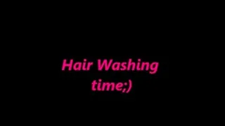 hair washing video