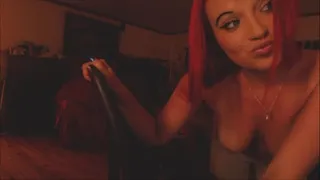 topless in sweats long smoking clip