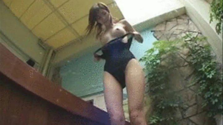 She Poses In Leotard By The Pool - NLS-315 - Full version