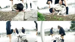 Bully Schoolgirls Beat A Man With Their Shoes and Socks - BYD-027 - Part 4 ( - AVI Format)