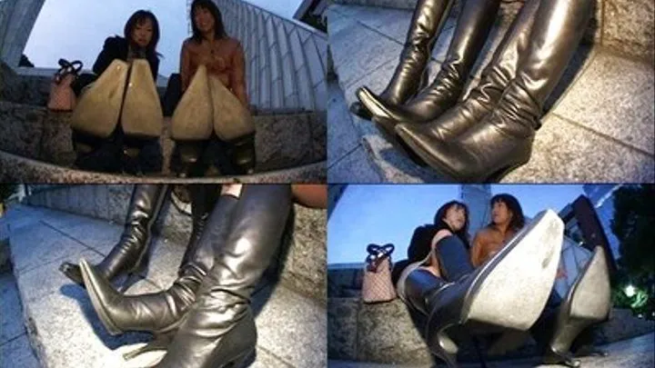 Ladies In Boots Rests and Got Their Feet Worshipped - BYD-005 - Part 1 ( - AVI Format)