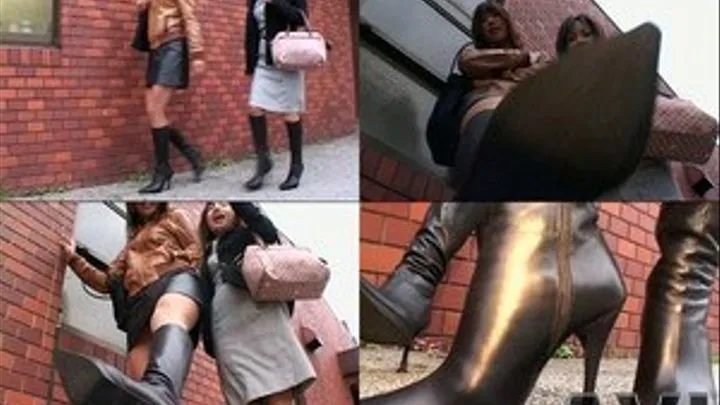 Walking In The Streets In High Heeled Boots - BYD-005 - Part 1 (Faster Download - )