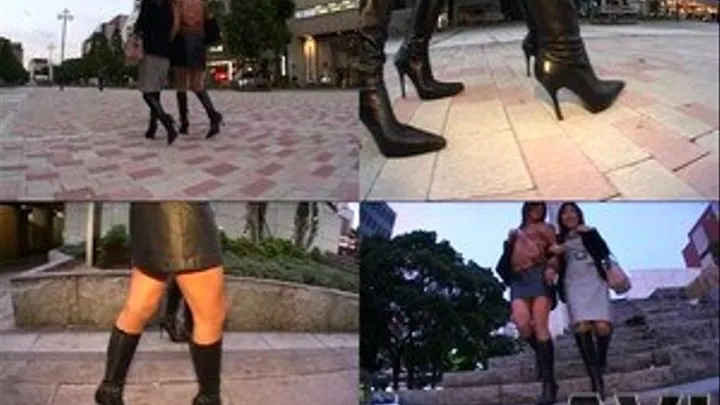 Walking In The Streets In High Heeled Boots - BYD-005 - Part 8 (Faster Download - )