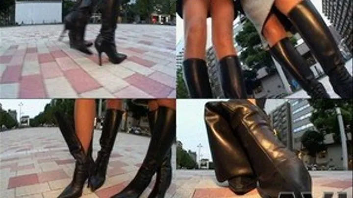 Walking In The Streets In High Heeled Boots - BYD-005 - Part 6 (Faster Download - )