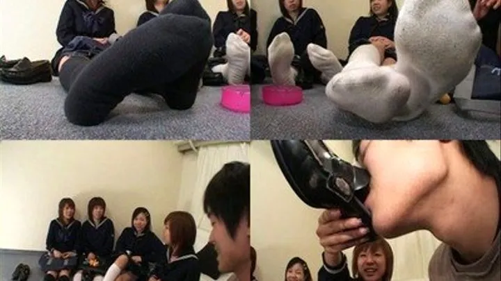 Man is Demanded to Smell Schoolgirls' Stinky Shoes - BYD-011 - Part 3 ( - AVI Format)