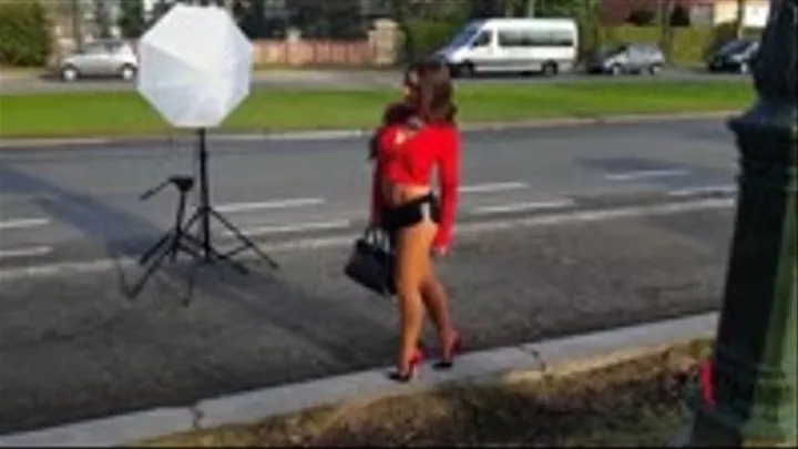 JULIE SKYHIGH - Behind The Scenes For "Slut in the Street" Photo Shoot.
