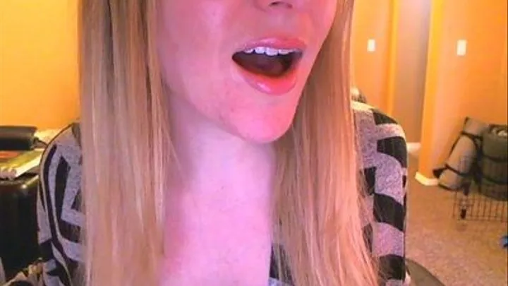 Cute blonde loves to BURP!