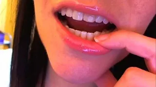 Glossy Lips, Pink gum, & White teeth