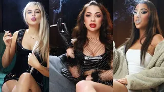 Smoking 3 girls compilation