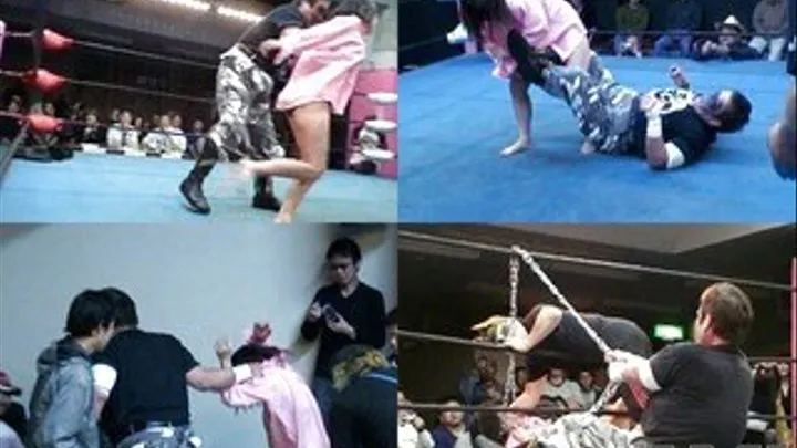 Huge man is about to defeat a lady in the ring - CAD-010 - Full version (Faster Download - )