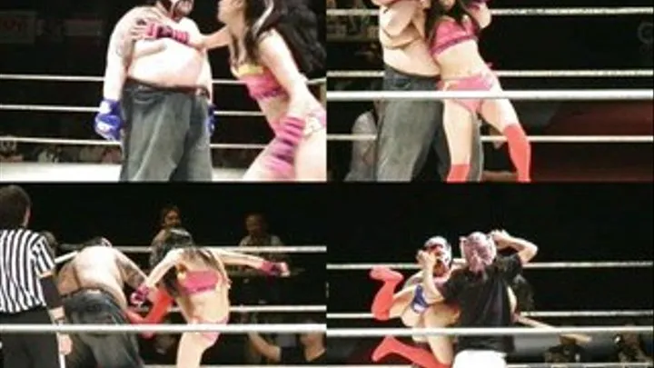 Big man fights against a helpless lady in the ring - CFLD-014 - Full version (Faster Download - )