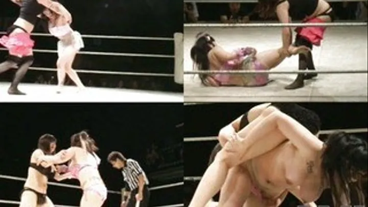 Ladies got their clothes removed intentionally during a wrestling match - CFLD-014 - Part 2 (Faster Download - )