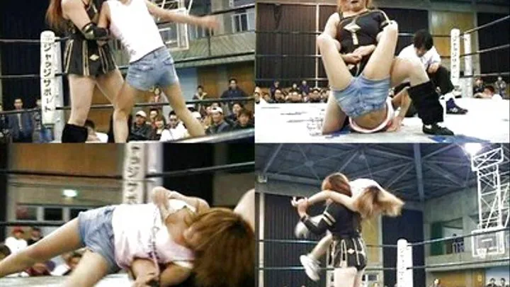 Giantess looking lady effortlessly beats up her lady opponent - CFLD-013 - Full version ( - AVI Format)