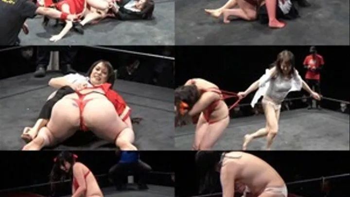 Women's Cat Fight Turns Stripping!