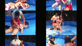 Females' Wild Pile Up to Beat a Huge Man! - Part 3 (Faster Download)