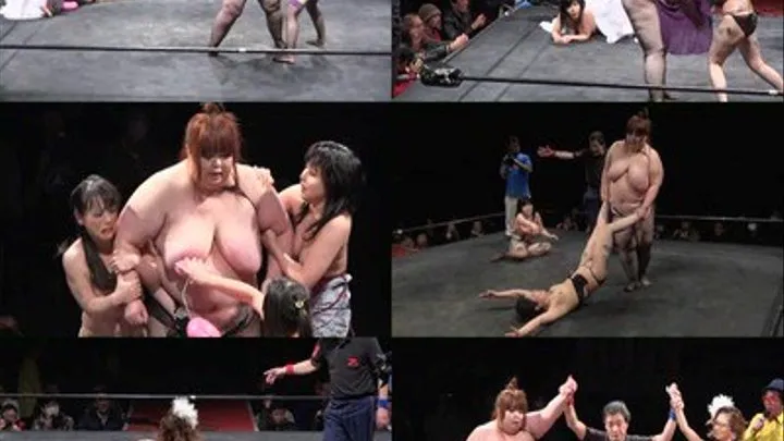 Massive Female Wrester Takes On Three Skinny Challengers! - Part 2 - CPD-104