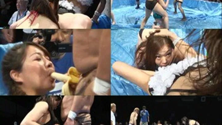 Banana Eating Ladies in Swimsuit Fight in Wet Ring! - Part 3 - CPD-107 (Faster Download)