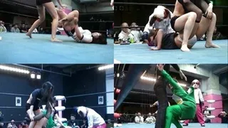 Ladies in costumes cheer and wrestle with opponents - CAD-011 - Part 2 ( - AVI Format)