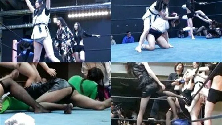 Ladies in costumes cheer and wrestle with opponents - CAD-011 - Part 1 ( - AVI Format)