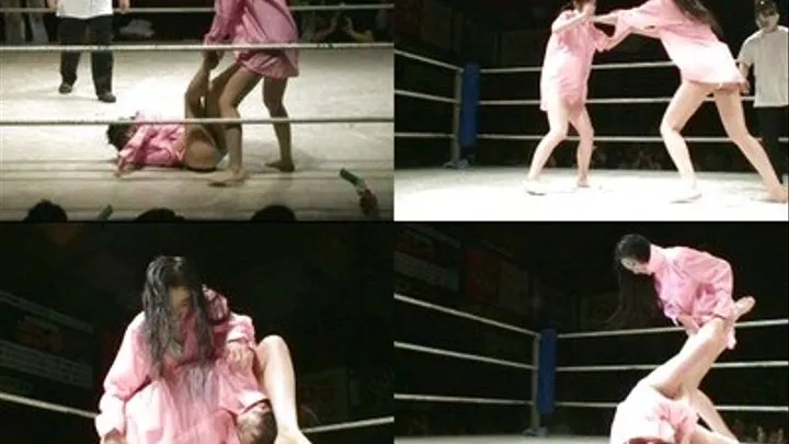 Ladies in oversized polo wrestle inside the ring - CAD-007 - Part 2 ( - AVI Format)