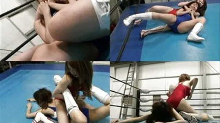 Ladies in leotard wrestle and smother using their arms - ASC-009 - Part 3 (Faster Download - )