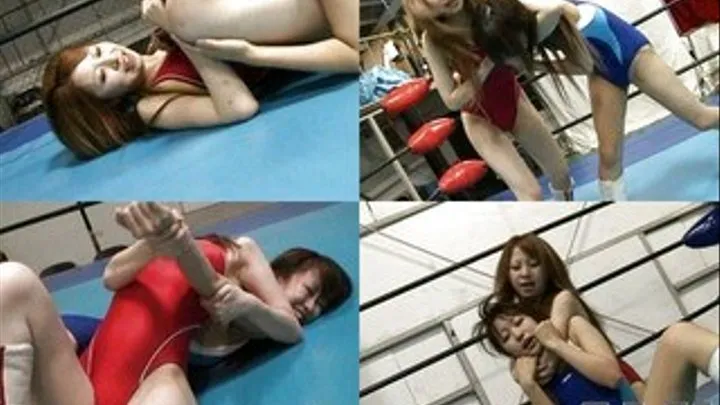 Ladies in leotard wrestle and smother using their arms - ASC-009 - Part 2 (Faster Download - )