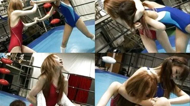 Ladies in leotard wrestle and smother using their arms - ASC-009 - Full version ( - AVI Format)