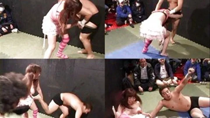 Chubby domina with big tits battle against a man - CFLD-020 - Part 4 (Faster Download - )