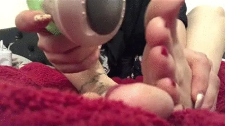 Skin off my feet and jerk off